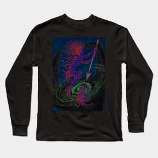 Red Blue Mermaid Long Sleeve T-Shirt